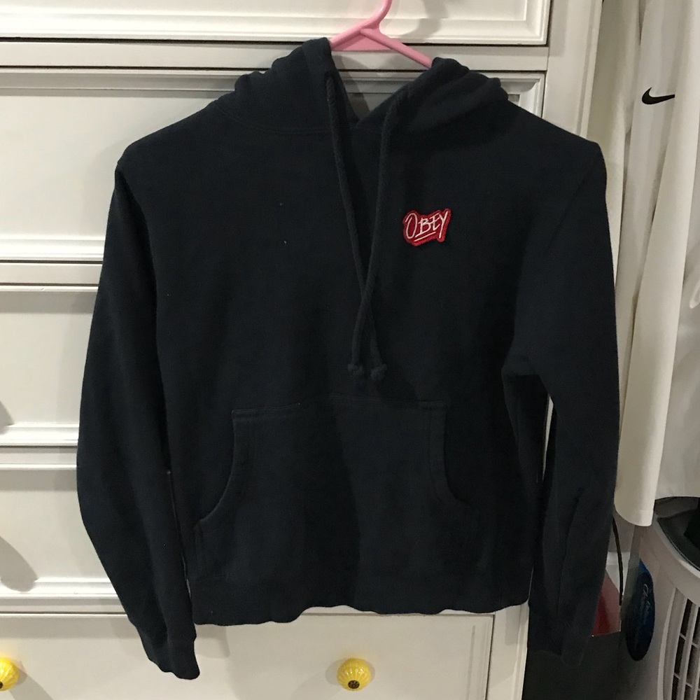 Navy blue womens obey hoodie